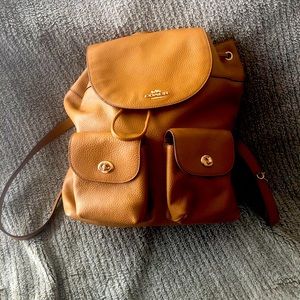Coach New York pebble leather backpack